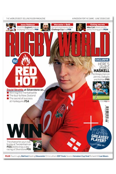 � Marcus Dodridge/Rugby World - David Strettle,  June 2008 Front Cover